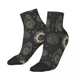 Men's Socks Sun Moon And Stars Ankle Male Mens Women Spring Stockings Polyester