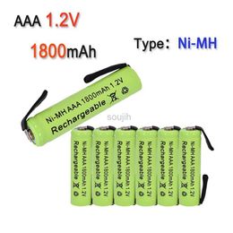 Electric Shavers AAA 1.2V 1800mAh nickel hydrogen rechargeable battery with solder label suitable for electric shavers toothbrushes etc 240322