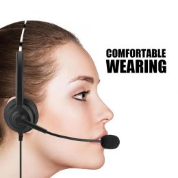 Headphone/Headset Call Center Headset For Xiaomi Customer Services Noise Cancelling 360 Degree Rotary Earmuffs Stretchable Headband Headphone