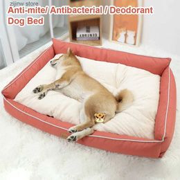 kennels pens Winter Dog Beds Warm Dog Sofa Bed with Anti-mite Antibacterial Deodorant Four Seasons Universal Cat House for Pet Healthy Sleep Y240322