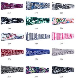 Women Wide Hair Bands Headband Bohemian Sports Run Bandage Elastic Girl Print Wide Headwrap Headpiece Hairband Yoga Running Head Sweatband