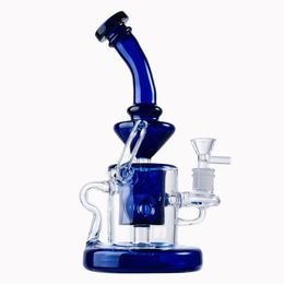 Colorful Glass Bongs Hookahs Pipes Showerhead Perc Dab Rig Tornado Recycler Heavy Base Water Pipes Female joint and bowl best quality