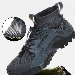 Shoes Camping Hiking Mens Sneakers Trail Trekking Mountain Climbing Shoes Mesh Breathable Summer Footwear Size 3848 Free Shipping