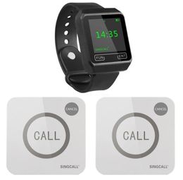 SINGCALL Wireless Calling System for Restaurant 1 Watch 2 Touchable Pagers9391889