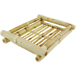 Plates Vanity Tray Bamboo Platter Serving Home Woven Basket Desktop Bread Storage
