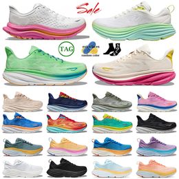 Women men shoes aaa+Top OG athletic womens Running Shoes bondi 8 clifton 9 cliftons 8 Tripe White Black Summer Song tennis trainers hiking outdoor jogging Sneakers