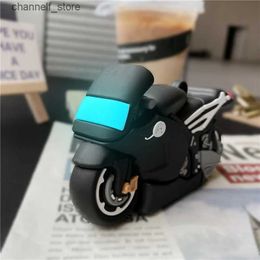 Earphone Accessories Night Light Motorbike Earphone Case for Airpods 1 2 Pro Cartoon Wireless Headphone Protective Charging Cover for Airpods CaseY240322