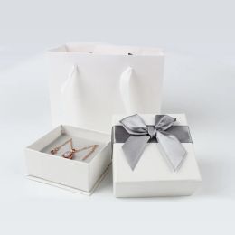 Caixa de colar de anel quente moda criativa arco mooth jóias
