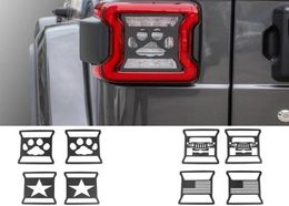 Black Tail Light Cover Decoration Iron Material For Jeep Wrangler JL JK From 2018 Auto Interior Accessories7235200