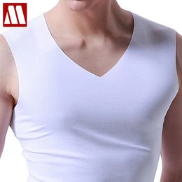 3Pieces/Lot Seamless Sleeveless Undershirt Tank Top Men Fitness Shirts Mens Bodybuilding Workout Vest Factory Outlet V Neck 240322