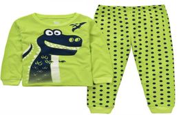 dinosaur Boys Pijama Cotton Pajamas for Kids Cartoon Sleepwear Clothing Girls Pyjamas Siut Long TshirtPants Spring Pijamas4767379