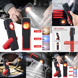 New Car Detailing Tools USB Flashlight Inspection Light Paint Finish Lamp Scan Swirl Magnetic Grip Auto Repair Working Lights