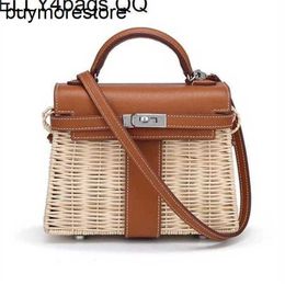 Picnic Handbag Bamboo Handswen 10a Handbag Fashion Rattan Brand Fashion FresX4IVLeisure diagonal Women Bag A9X5