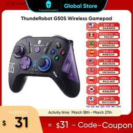Game Controllers Joysticks THUNDEROBOT G50S Wireless Gamepad 1000Hz Return Rate Three Mode Gaming Controller with Hall Trigger for PCNintendo SwitchPhoneY24032
