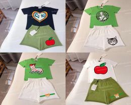 Kids Clothes Set Baby BoyGirl TShirt Shorts Summer Clothing Cotton Cartoon Casual Boys Tracksuit for Children Baby Black White8812042