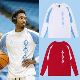 American Style Shooting Suit Long Sleeved Casual Sports Top Breathable Colour Blocking North Carolina University Michigan Jersey Basketball Training