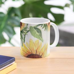 Mugs Sunflowers Coffee Mug Thermal Cups Beautiful Teas Tea Glasses