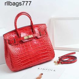 Genuine leather BK Handbag Luxurys Top Crocodile Fashion Versatile Women's Large Cow Shaped One Shoulder Messenger