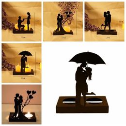 Candle Holders Handmade Metal Fashion Iron Craft Ornaments Stable European Wedding Candlestick Birthday Party