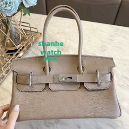 Original Tote Bag Real leather bag hand top layer cowhide litchi pattern tote large capacity single shoulder womens underarm