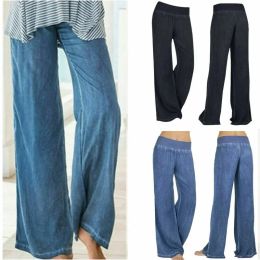Outfit 2024 New Autumn and Winter Women's Wideleg Pants Casual Loose Yoga Long Paragraph Palazzo Jeans Casual Pants