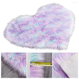 Carpets Rug Mat Strong Love Heart Shape Non-slip Acrylic Fluffy Carpet Plush Mats