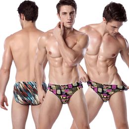 Recommended Brands for Popular Printed Fashionable Men's Triangle Swimming Pants: Men's Swimming Suit Manufacturers Directly Sell One Piece in Batch