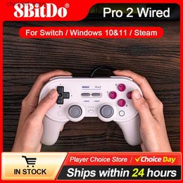 Game Controllers Joysticks 8BitDo Pro 2 Wired Gamepad for Nintendo Switch PC RetroPie Raspberry Pi Ultimate Software AdjustableTriggersY240322