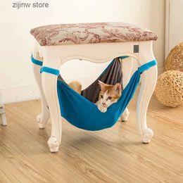 kennels pens Pet Kitten Cat Hammock Bed Hanging Removable Hanging Soft Bed Cages for Chair Kitty Rat Small Pet Comfortable dog cat bed Y240322