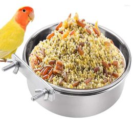 Other Bird Supplies Stainless Steel Food Bowls 1PCS Safe Durable Birds Hanging Cage Bowl Convenient Reliable Feeder For Chinchillas