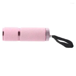 Portable Lanterns 10X Outdoor Mini Pink Rubber Coated 9-LED Torch