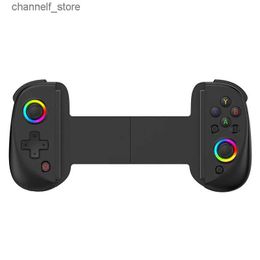 Game Controllers Joysticks D8 Ipad Tablet Stretch Controller Switch IOS Android Gamepad Wireless Gaming Handheld RGB Light Six-axis VibrationY240322