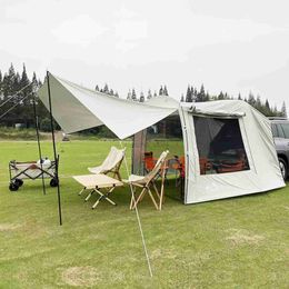 Tents and Shelters Car Rear Tent Extension Waterproof Trailer Tent Camping Shelter Canopy Car Trunk Tent for Outdoor Tour Barbecue Picnic 240322