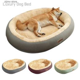 kennels pens Luxury dog bed fluffy deep sleeping dog bed soft high rebound not easy to deform washable pet cat winter home dog accessories Y240322