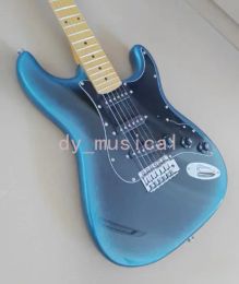 Customized Dark blue electric guitar popular color rosewood/Maple good professional performance results IN STOCK FAST SHIPPING d8d2d