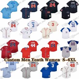 Custom S-6XL Vintage Baseball Jersey 24 DeionSanders 1992 5 FreddieFreeman 6 BobbyCox 8 JavyLopez 0 ChipperJones 25 AndruwJones 1999 23 DavidJustice 29 JohnSmoltz