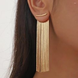 Dangle Earrings Long Of Elegant Woman Classic Metal Geometry Tassel For Women Piercing Ear Jewellery Ornament Party Gift
