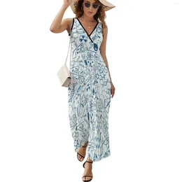 Casual Dresses Chemistry Sleeveless Dress For Woman 2024 Beach Women Long Summer Korean