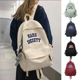 Backpack Unisex Fashion Korean Nylon Students Japanese Trend Letter Schoolbag Female Casual Large Capacity Travel