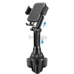 Cell Phone Mounts Holders Update Version Long Car Water Cup Stand Holder Cellphone Mount Cradle Mobile Car Cup Phone Holder Adjustable Gooseneck Support 240322