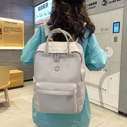 Backpack Kawaii Women's Simple Korean Version Large Capacity Portable Casual Bags Trend 2024 Bolsas Backpacks Bag Travel Hand