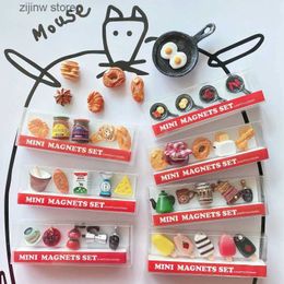 Fridge Magnets Cartoon Food Refrigerant Sticking Magnet Decoration Creative Personality 3D Cute Refrigerator Magnet Home Decoration Information Sticker Y24032