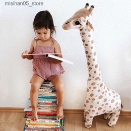 Plush Dolls 40-95cm large-sized simulated giraffe plush toy with soft filling animal giraffe sleep doll toy for boys and girls birthday gift for children Q240322