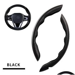 Steering Wheel Covers Ers Car Steering-Wheels Er Carbon Fibre On The Of Four Seasons Interior Accessories Drop Delivery Automobiles Mo Otefn