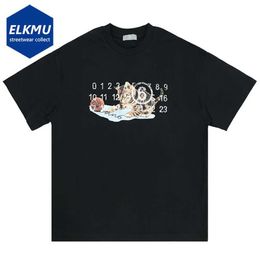 Men's T-Shirts Mens Cats Graphic T-shirt Harajuku hip-hop street clothing oversized T-shirt 2024 summer mens loose short sleeved cotton T-shirt Y2K J240322