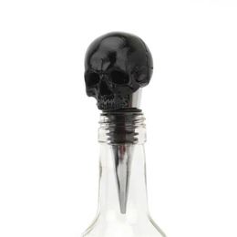 Bar Tools 2024 New Three-dimensional Black Skull Wine Plug European Ghost Head Glass Bottle Plug Creative Home Kitchen Bar Tools 240322