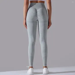 Women's Pants Ladies Solid Color Elastic High Waist Slim Leggings Yoga Sports Fitness Hip Running Training