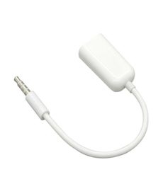 Whole 500Pcslot 2 in 1 35mm Male to Dual Female Jack Plug Earphone Audio Split Adapter Cable White Color9408951