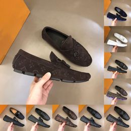 40Model 2024 Men's Loafers Brand Suede Leather Shoes Vintage Slip-on Classic Casual Men Driving Shoes Wedding Male Designer Dress Shoes Tassel pointed US 4-12
