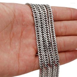 Chains In Bulk Lot 5pcs 18inch-32 Inch Choose High Quality 4mm Wide Curb Chain Necklace Stainless Steel Jewellery